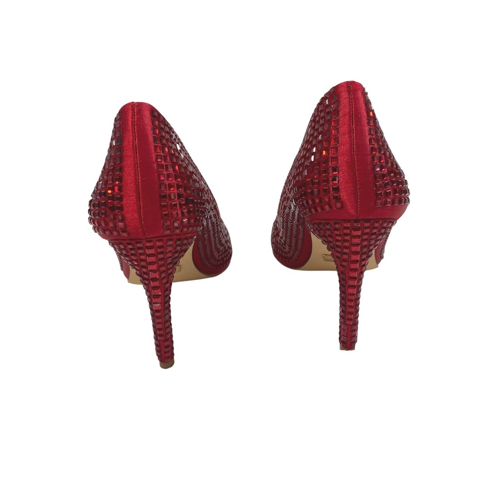 Lauren Lorraine Pumps Womens 10 Dazzle Red Embellished Stiletto Heels Glam Party - Picture 6 of 13